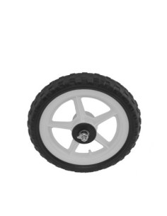 12 Plastic 5-Spoke Front Wheel&Tire 5/16 Axle Black/White.